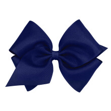 Wee One One Girls 'Grosgrain Hair Bow con centro de envoltura lisa en una tentadora de cabello de Weestay mini rey de la luz del rey marina azul