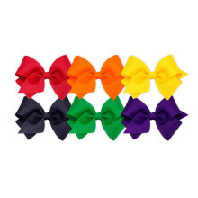 Wee One One Girls 'Set de 6 piezas slido Grosgrain Variety Paquete en un cabello Weestay No-Slip Centil