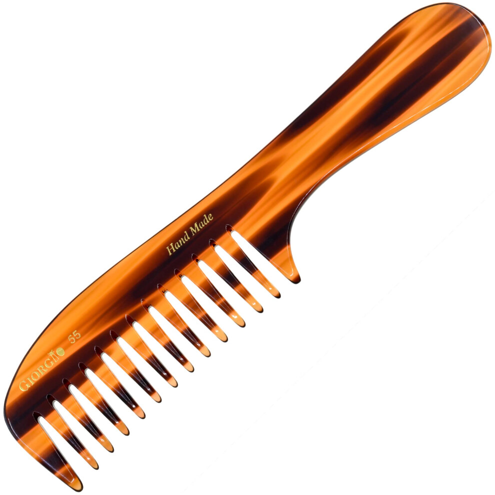 Giorgio G55 Wide Tooth Comb For Wet Hair Detangling Comb Hair Comb For Thin To Medium Thickness Hair Detangler Hair Combs For Women Handmade Large