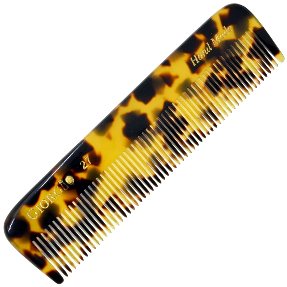 Giorgio G27 Handmade All Fine Tooth Pocket Comb Hair Comb Straightener For Everyday Grooming Styling Hair Mustache And Beard For Men Women And Kids