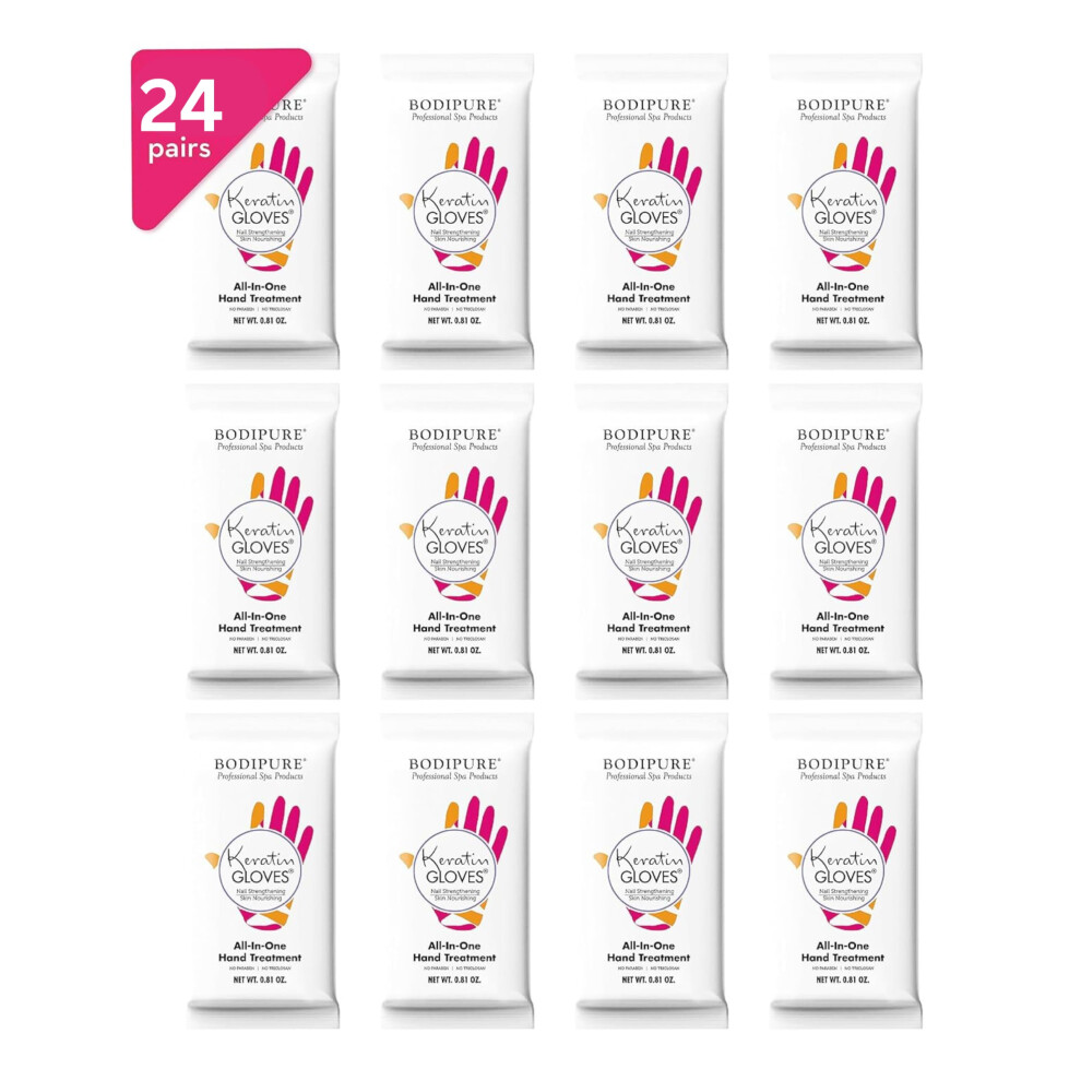 Bodipure All-In-1 Moisturizing Hand Mask | Keratin & Vitamin E Hand Mask for Dry Cracked Hands | Natural Moisturizing Gloves Formula | Strengthen Nail-image-OPC-PGM9TZ8-NEW