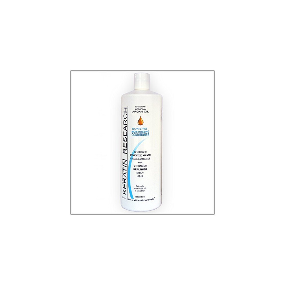 Keratin Research Enjoy Luxury Conditioner Infused With Moroccan Argan Oil Sulfate Free 1 Liter Bottle Made In Usa