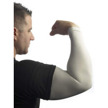 Tatjacket Manica Coprente per Tatuaggi, 2-PACK, Copertura Completa Braccio, Protezione UPF 50, Antiscivolo, Unisex, BIANCO MEDIO