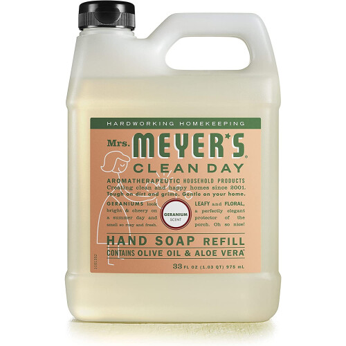 Αναγκαία Σαπούνι Χεριών Mrs. Meyer's, Βιοδιασπώμενη Συνταγή, Γεράνι, 33 Fl. Oz - Πακέτο 2 τμχ 1
