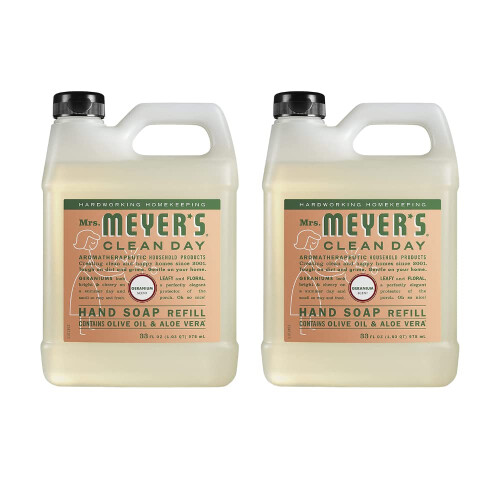 Αναγκαία Σαπούνι Χεριών Mrs. Meyer's, Βιοδιασπώμενη Συνταγή, Γεράνι, 33 Fl. Oz - Πακέτο 2 τμχ