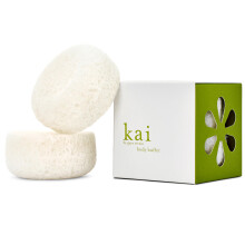 kai Body Buffer 2 Count innovative bath sponges That gently exfoliates skin while cleansing The body with a fresh + clean gardenia scent vegan cru
