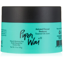 PiperWai Natural Deodorant w/Activated Charcoal Odor Protection Vegan Aluminum Free Deodorant for Women & Men Travel Essential Shark Tank Product