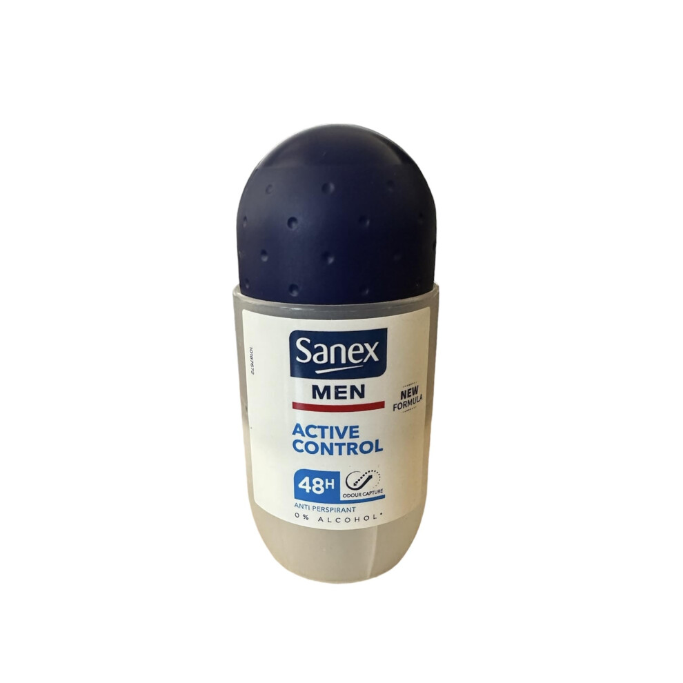 Sanex Men Dermo Antiperspirant Deodorant - Active Control Roll-On (50ml) - Pack of 6