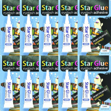 Star Glue wasserfester Wimpernkleber dunkel fr Lidschatten, Mascara und Eyeliner, 10 Stck