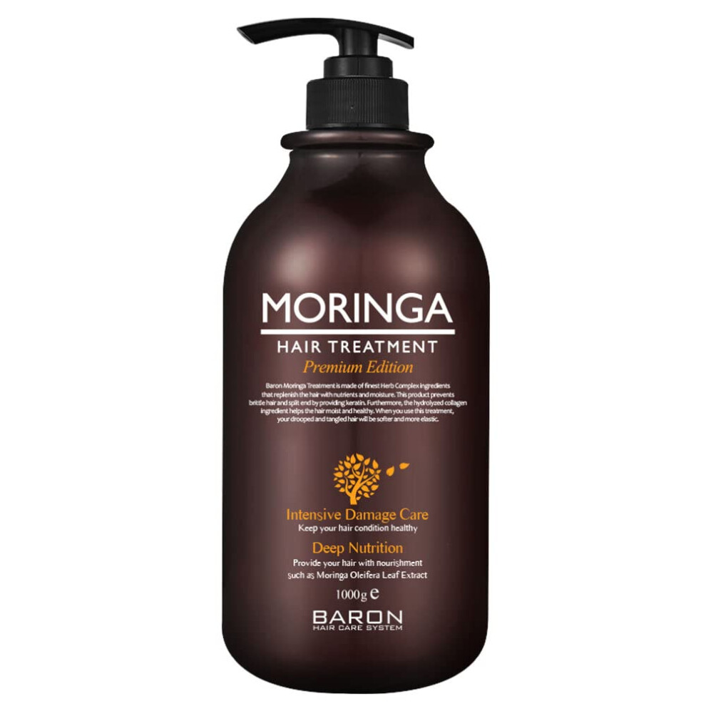 Bar N [Baron] Moringa Hair Treatment Premium Edition 1000Ml 33.9 Fl Oz - For Dry And Damaged Hair