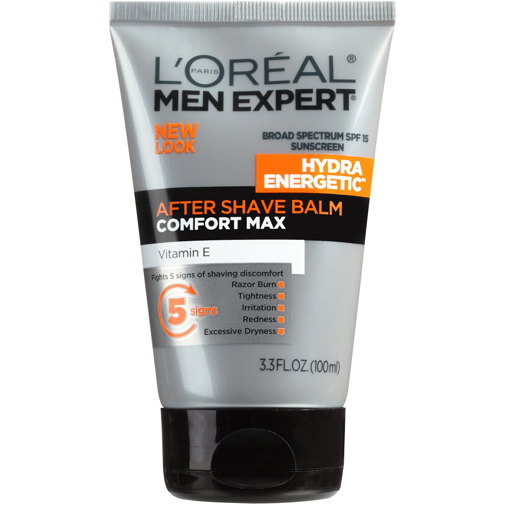 L'Or  al Paris Skincare Men Expert Hydra Energetic Baume apr  s-rasage pour homme avec vitamine E 3,3 fl; oz.