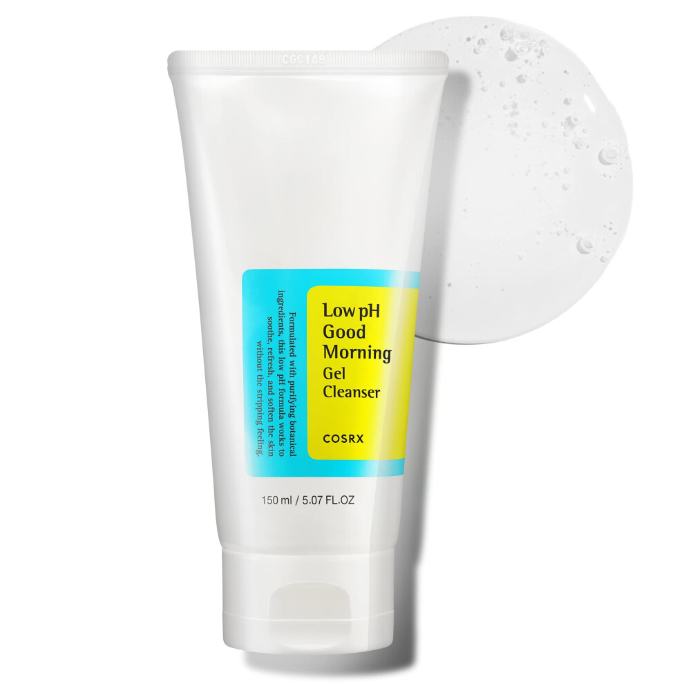 COSRX Low pH Good Morning Gel Cleanser  Daily Mild Face Cleanser for Sensitive Skin with BHA & Tea-Tree Oil  PH Balancing  Anti Breakouts  No Parabens