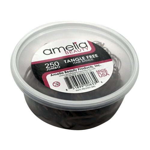 250 Jumbo TANGLE FREE Elastiska Hårsnoddar (Bruna) 1