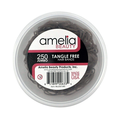 250 Jumbo TANGLE FREE Elastiska Hårsnoddar (Bruna)