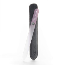 GERMANIKURE Czech Crystal Glass Nail File in Suede Leather Case - You are Amazing - Professional Manicure & Pedicure Products for Smooth Easy Shaping