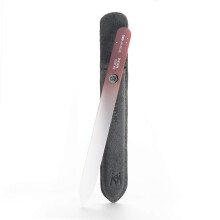 GERMANIKURE Czech Crystal Glass Nail File in Suede Leather Case - Dear MOM I Love You - Professional Manicure & Pedicure Products for Smooth Easy