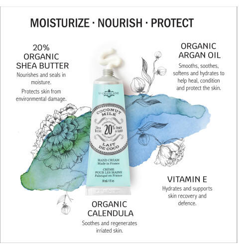 La Chatelaine 20% Sheabutter Handcreme Reisegröße, Bio-Arganöl, Feuchtigkeitsspendend, Nährend, Reparierend 1
