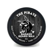 Badass Baardverzorging Baardwax voor mannen - De piratengeur 2 oz - Verzacht baardhaar, waardoor uw baard er dichter uitziet en aanvoelt