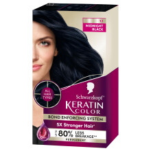 Schwarzkopf Keratin Color Color permanente para el cabello 1.1 Negro medianoche, 1 aplicaci   n: tinte permanente inspirado en salones de belleza p