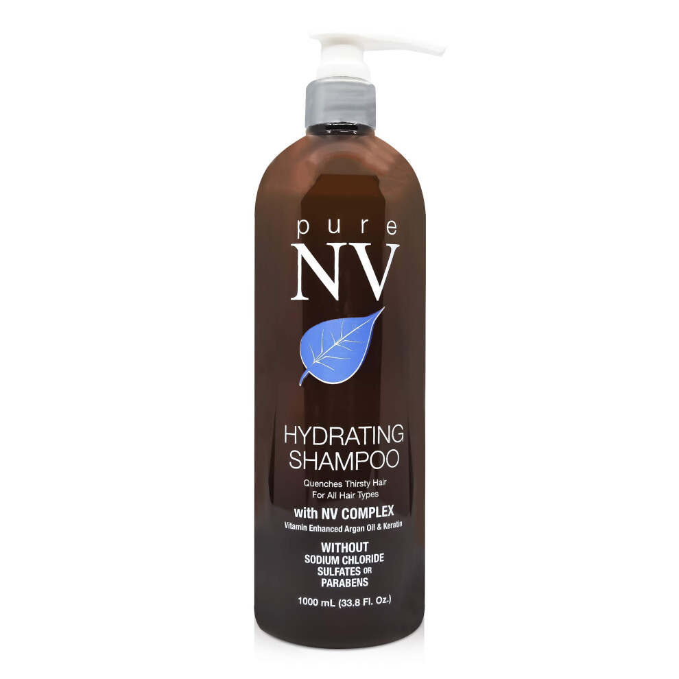 Pure Nv Hydrating Shampoo For Ultimate Hydration, Softness & Shine, Made From Natural Vitamins & Minerals, Keratin, Collagen & Argan Oil Infused To Re
