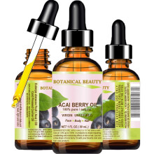 Botanical Beauty ACAI BOGY OLAJ 100% tiszta, termszetes szuz finomtatlan hidegen sajtolt hordozolaj. 0,5 fl.oz-15 ml. Arcborre Haj Ajak Krmk. E