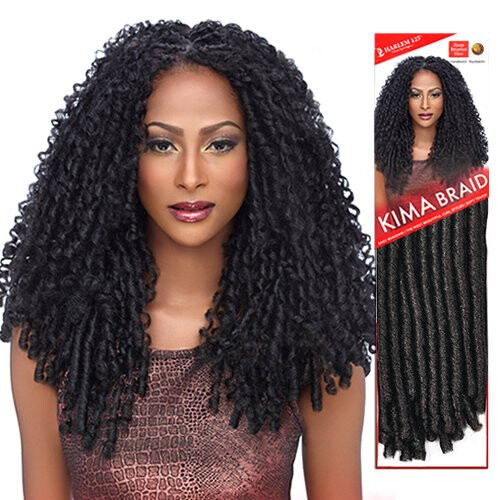Harlem125 Syntetiska Hårflätor Kima Braid Soft Dreadlock 14" (6-Pack, 1B) 1