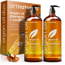 Argan Oil Shampoo and Conditioner Set - Sulfate-Free Formula with Nourishing Moroccan Oil and Keratin -for All Hair Curly or Straight - Hydrate