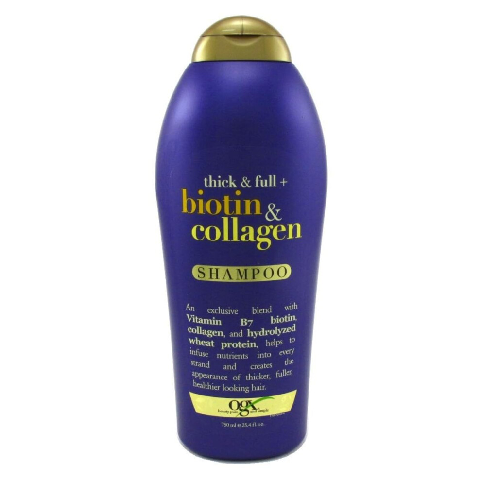Ogx Shampoo Biotin & Collagen 25.4 Ounce (751ml) (2 Pack)