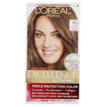 L'Oreal Paris Excellence Creme Triple Protection Hair Color -Light Golden Brown [6G] Pack of 2