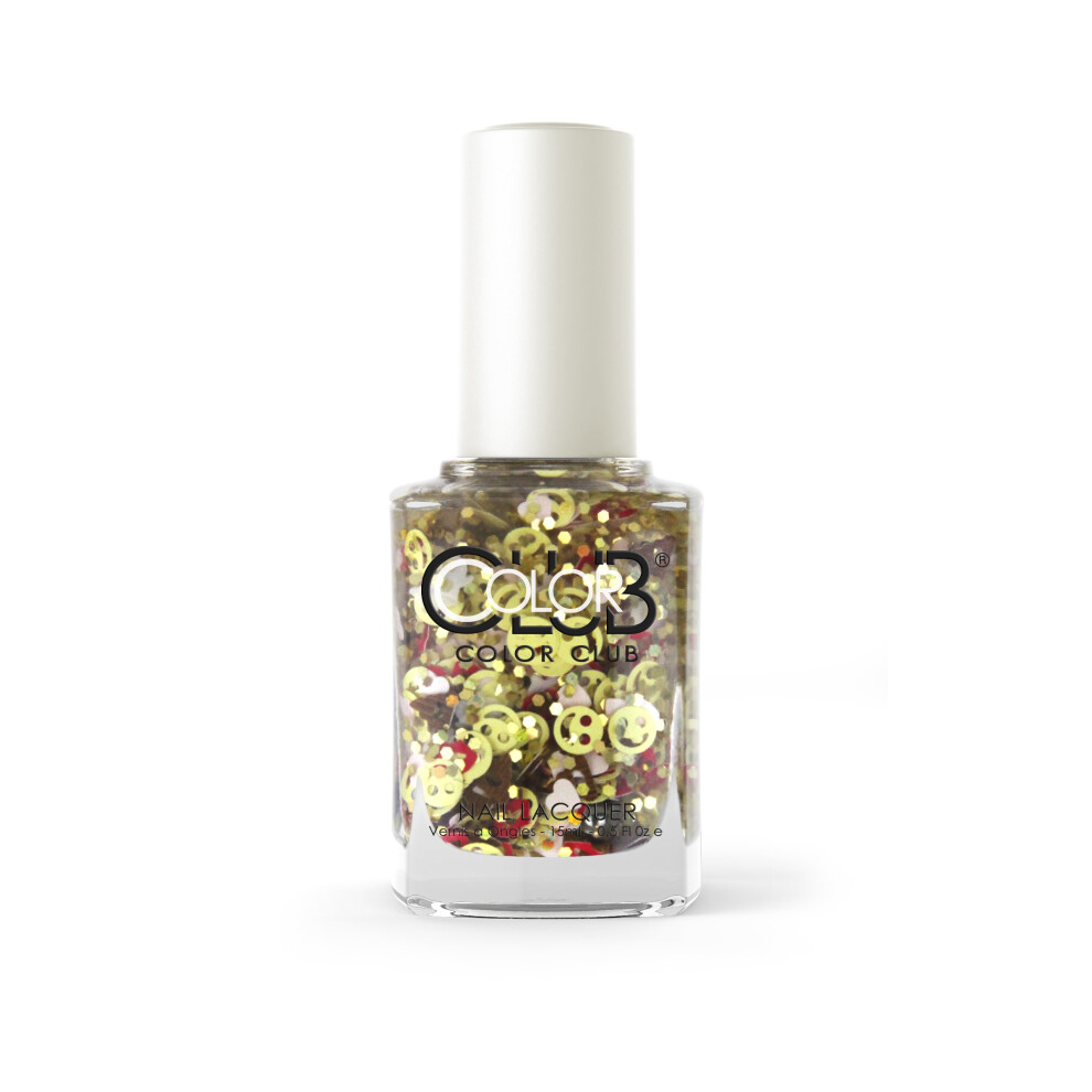 Farebn Klub Color Club Nail Lacquer Nailmoji Holographic Glitter Shade 0.5 Fluid Ounce