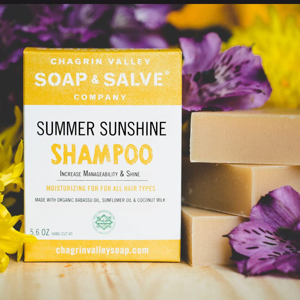 Mydlo Chagrin Valley Chagrin Valley Soap & Salve Organic Natural Shampoo Bar (Summer Sunshine 1 Bar)