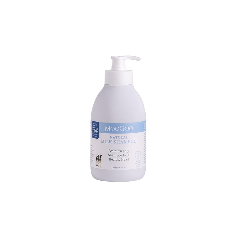 Moogoo Milk Shampoo - For Itchy Dry Eczema Psoriasis & Dandruff Prone Scalps - Sls Silicone Sulfate & Paraben Free - Natural & Gentle Formula - 5