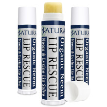 Zatural Neem Lip Rescue met L-Lysine (3) Lippenbalsem voor superdroge lippen