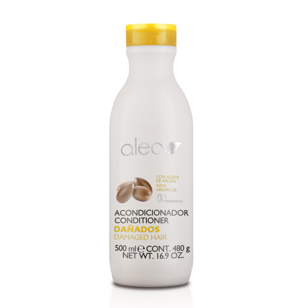 Alea Cosmetics Alea - Damaged Hair Conditioner - Damaged Hair Line - 500 Ml - With Silk Proteins And Argan Oil - Sulfate And Paraben-Free - Restores Hair Vitality