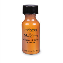 Mehron Makeup AdGem Kleber | Strasskleber | Latexfreier Wimpernkleber | Körperkleber | Körperkleber 0,5 fl oz (14 ml)