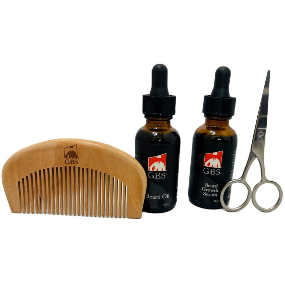 Gbs Unisex G.b.s Natural Wood Beard Comb For Men Facial Hair For Grooming Citrus Scented Conditioning Anti Dandruff Beard Oil 30Ml Citrus Scented Beard Growth S