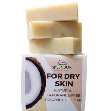 Splendor Santa Barbara Hydraterende Kokosolie Face & Body Bar Soap - voor de droge, ge?riteerde jeukende gevoelige huid - Handgemaakt Veganistisch Na