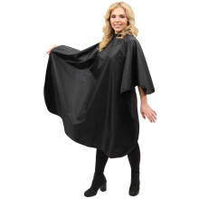 ForPro Professional Collection Poly Chemical Cape Professzionlis fodrszat hajformz kpeny llthat pattinthat zrssal fekete 58"""" h x 47"""" sz