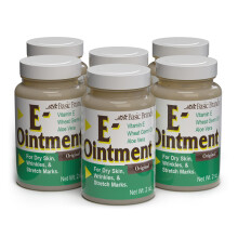Basic Brands - Vitamine E Zalf - 2 oz - Vochtverhogend - Kan de verschijning van littekens helpen verminderen Striae Fijne lijntjes en rimpels - 6-pa