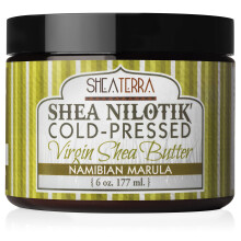 Shea Terra Organics 100% orgnico de manteca virgen prensada en fro - Namibian Marula | Uas de piel diarias naturales y crema para el cabello para