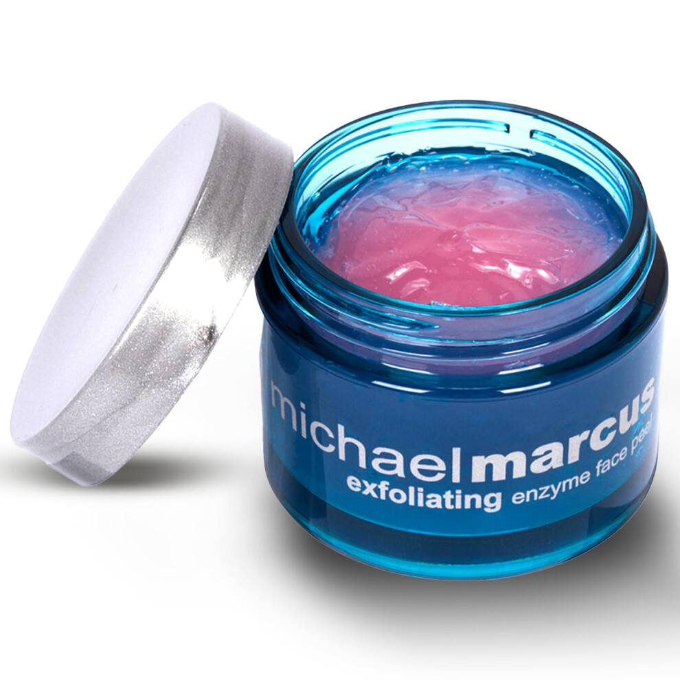Michael Marcus Exfoliating Enzyme Peel - Papaya, Pineapple & Pumpkin Enzymes - Hydrating Sodium Hyaluronate & Soothing Aloe Targets Fine Lines & Wrink