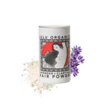 Lulu Organics Dry Shampoo and Hair Powder  All Natural  Paraben Free  Talc Free  Ideal for Oily Hair  Travel Size  Lavender and Clary Sage  1 oz