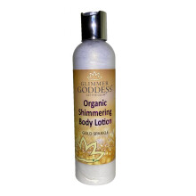 GLIMMER GODDESS biologische bodylotion - Sexy niveau 2 gouden glans 8 oz