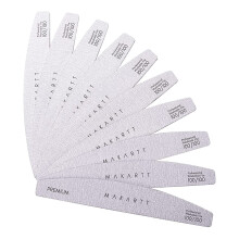 Makartt Nail File Zebra Nail Files 100 100 Grit for Acrylic Nails Poly Nail Gel Emery Boards for Nails Doubled Sides Washable 10 Nail File Kit Na