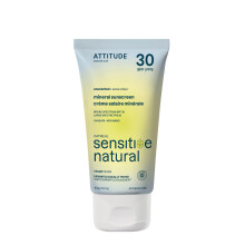 Crème Solaire Minérale, Avoine Sensible Naturelle, FPS 30, Non Parfumée