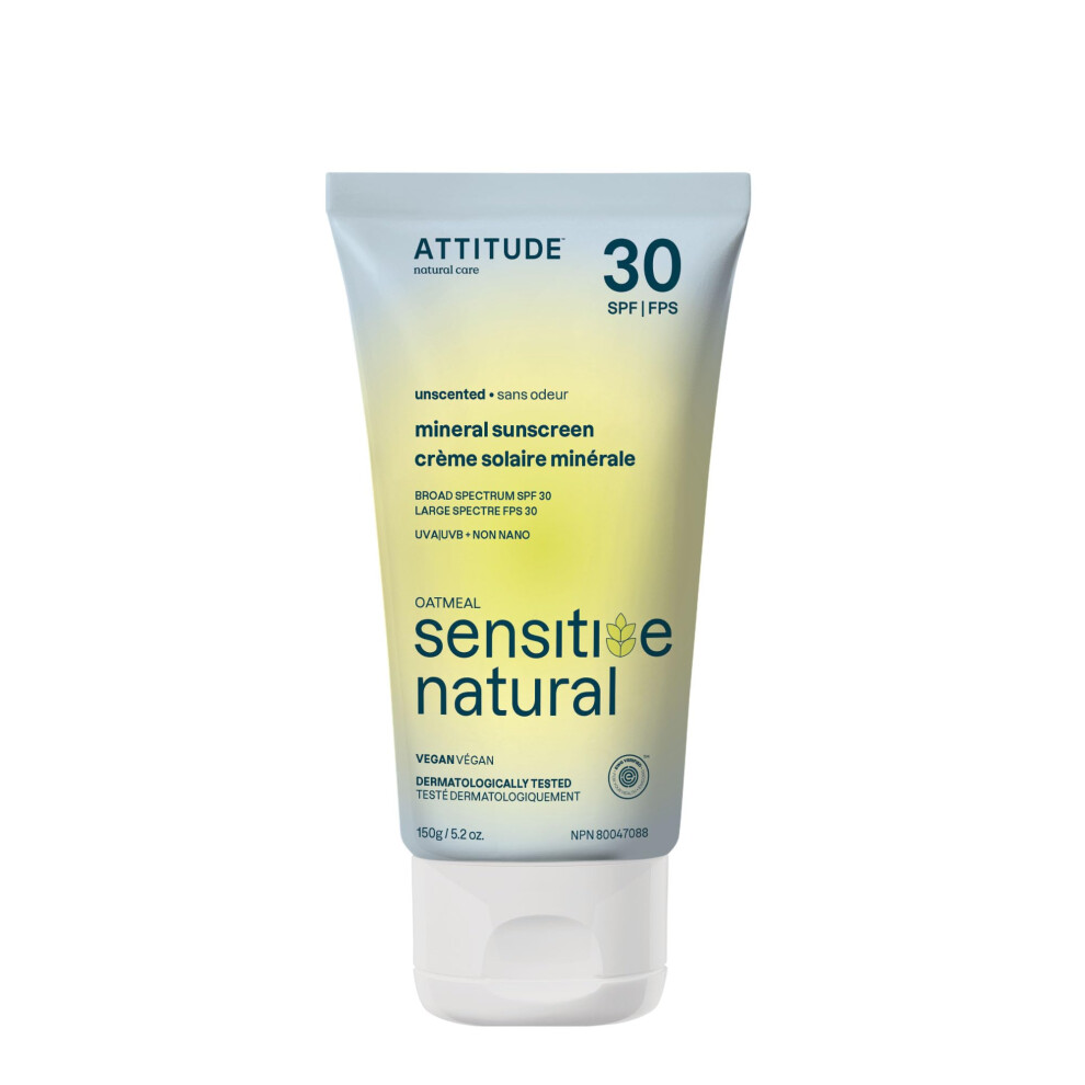 Attitude Mineral Sunscreen For Sensitive Skin Ewg Verified Broad Spectrum Uva/Uvb Dermatologically Tested Plant And Mineral-Based Formula Ve