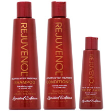 Rejuvenol After Keratin Treatment Shampoo & Conditioner 10oz + Frizz Away Hair Shine Drops """"Combo""""