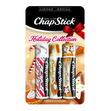 ChapStick Holiday Collection Lippenbalsem Tube 0,15 ounce elk (Candy Cane Pumpkin Pie & Sugar Cookie Flavours 1 blisterverpakking van 3 sticks Geweld