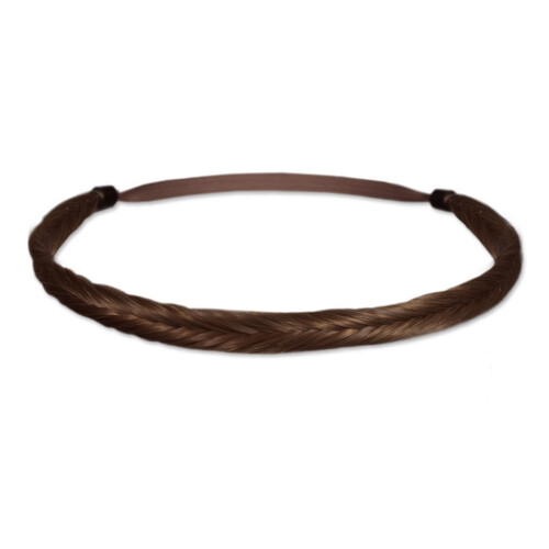 Mia Fishtail Braidie, Accessoire de cheveux tressé en queue de poisson, élastique, brun clair, 1/2 pouce