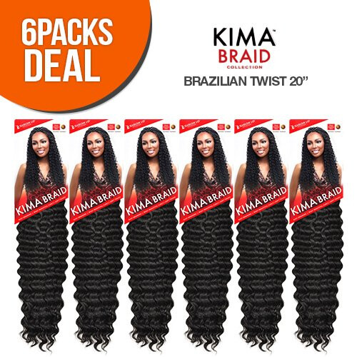 Harlem125 Syntetiska Hårflätor Kima Braid Brasilien Twist 20" (6-Pack, 2) 1